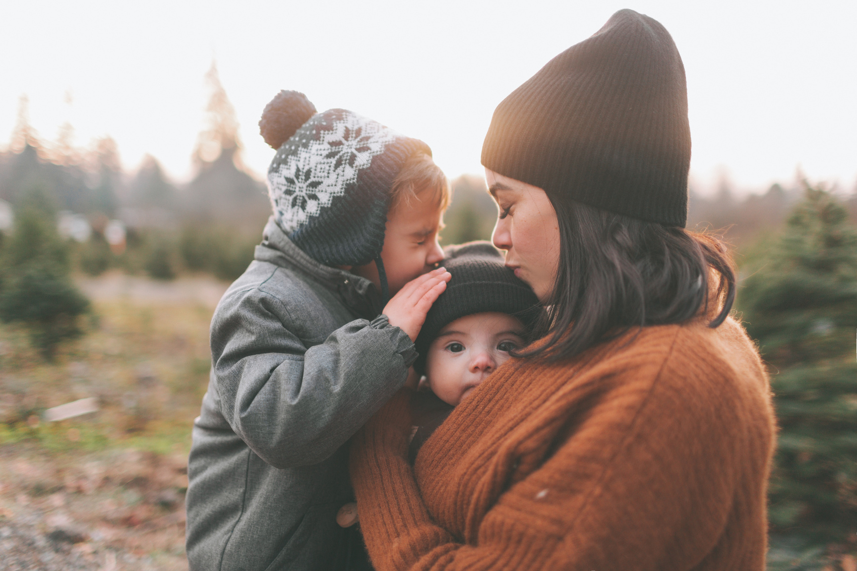 Mother and babies love outdoor